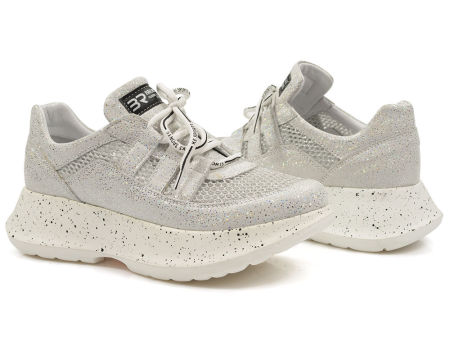 Białe ażurowe półbuty sneakersy Venezia 069A87