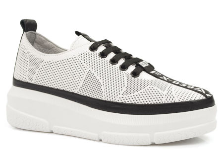 Białe ażurowe półbuty Ravini 424.514