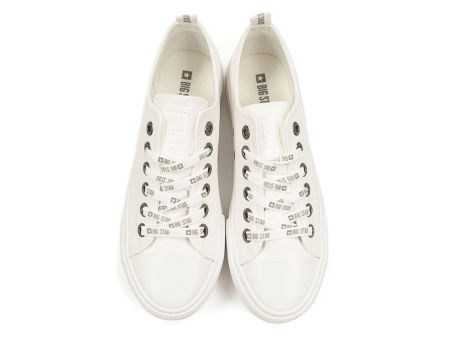 Białe trampki sneakersy z ekoskóry Big Star KK274105
