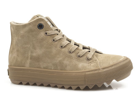 Beżowe ocieplane trampki botki Big Star GG274071