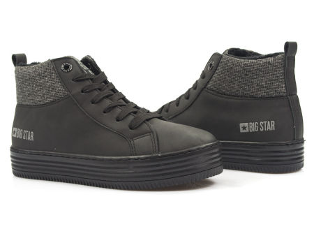 Czarne ocieplane trekkingi botki Big Star II274147