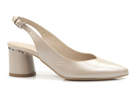 Perłowe czółenka sandały Kotyl 0567