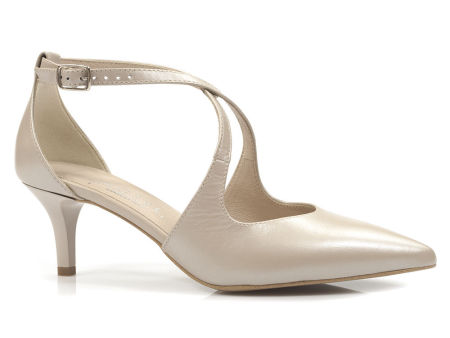 Perłowe czółenka szpilki Kotyl 5419