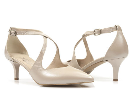 Perłowe czółenka szpilki Kotyl 5419