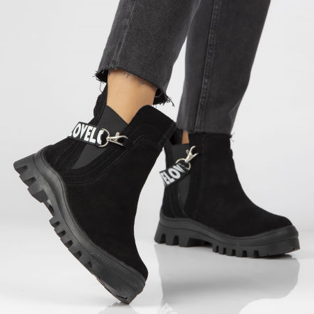 Czarne botki Filippo DBT3927