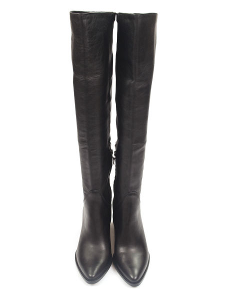 Czarne kozaki muszkieterki Bravo Moda 2360