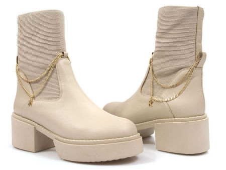 Botki skarpety Karino 4402 beż