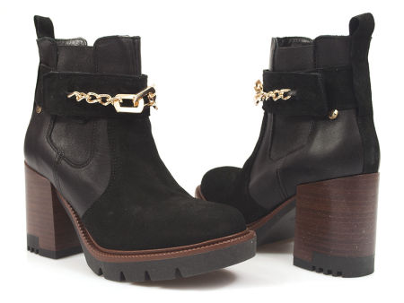 Czarne botki na obcasie Maciejka 05781-01