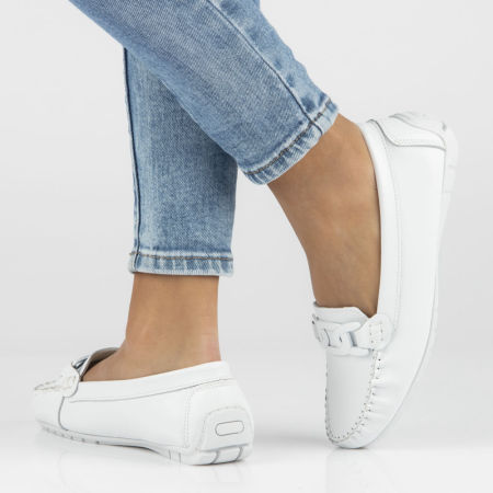 Białe półbuty mokasyny Filippo DP4547/23