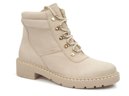 Beżowe botki trzewiki Marco Tozzi 25202