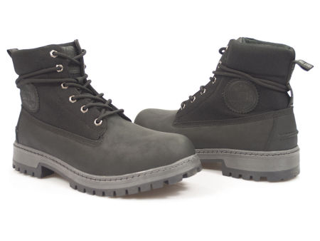 Czarne męskie trzewiki trekkingi Big Star KK174206