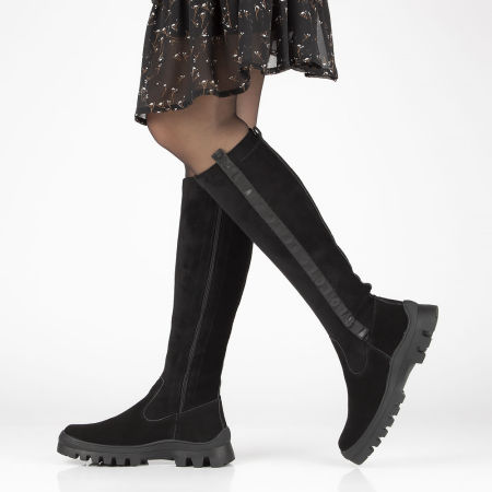 Czarne kozaki na platformie Filippo DKZ4159