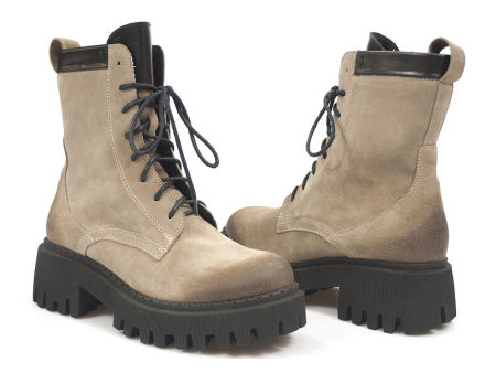 Beżowe botki trzewiki Lemar 60373