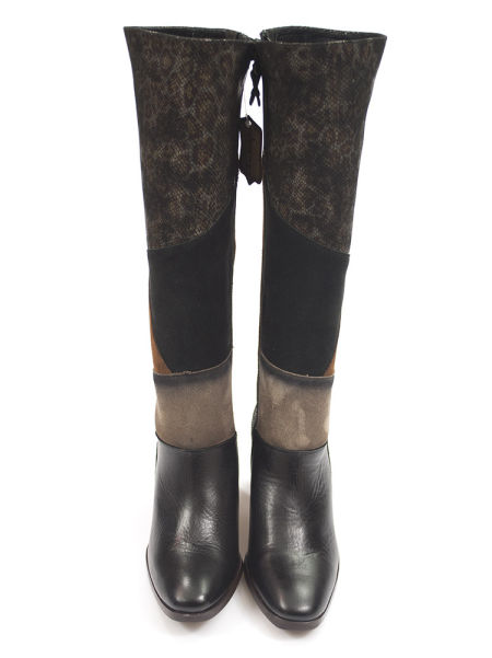 Czarno- brązowe kozaki Maciejka 05240-02