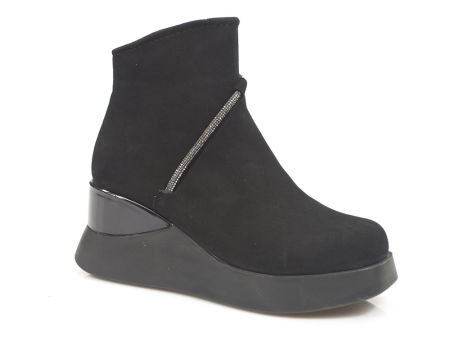 Czarne botki z cyrkoniami Venezia 2281358