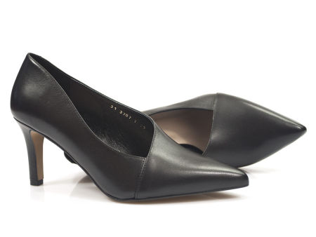 Czarne półbuty, czółenka Kotyl 3707