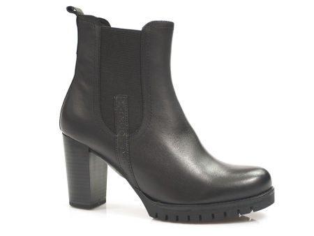 Czarne botki na obcasie Marco Tozzi 25447