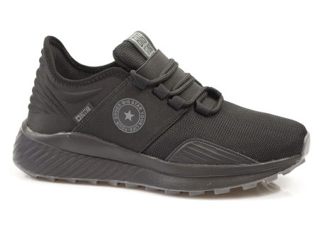 Czarne półbuty sneakersy Big Star LL274A019