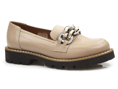 Beżowe półbuty mokasyny Gamis 7016