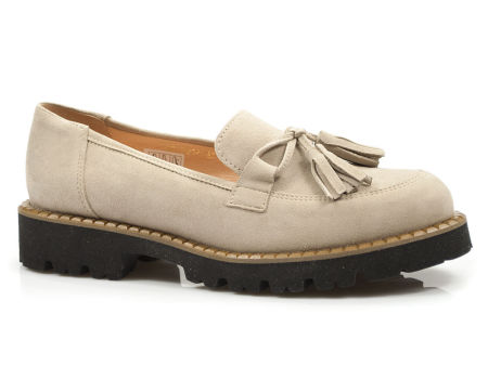Beżowe półbuty mokasyny Gamis 7017