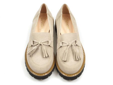 Beżowe półbuty mokasyny Gamis 7017