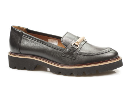 Czarne półbuty mokasyny Gamis 7075