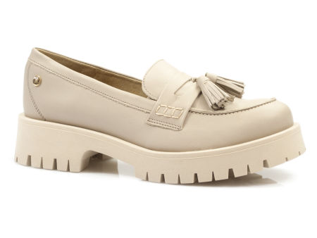 Beżowe półbuty na platformie Maciejka 05497-04