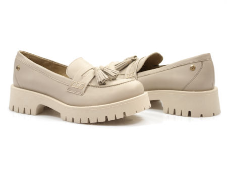 Beżowe półbuty na platformie Maciejka 05497-04