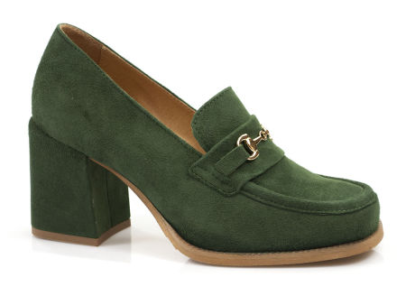 Zielone półbuty Nessi 23435