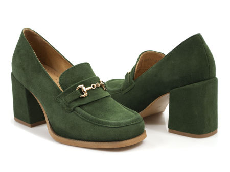 Zielone półbuty Nessi 23435