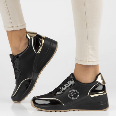 Czarne sneakersy półbuty Filippo DP4660/23