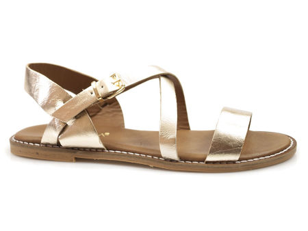 Złote sandały rzymianki Venezia MRZ10903