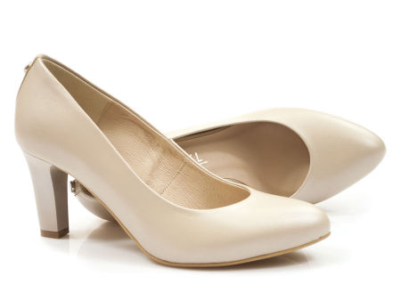 Perłowe półbuty czółenka Kotyl 0883