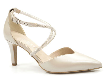 czółenka ślubne Kotyl 3714 beż perła