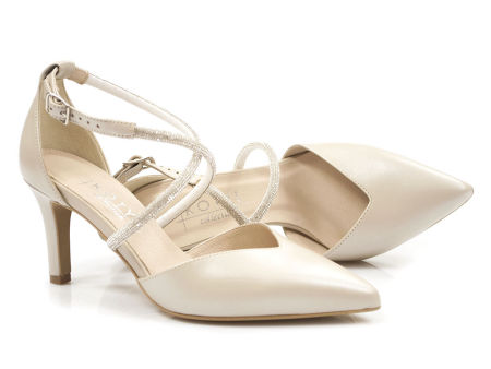 czółenka ślubne Kotyl 3714 beż perła