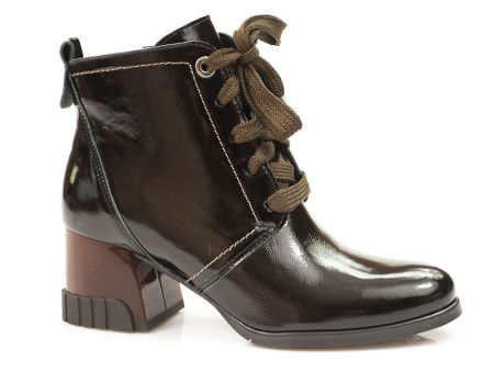 Eleganckie botki trzewiki Gamis 7314 brąz