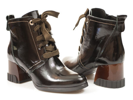 Eleganckie botki trzewiki Gamis 7314 brąz