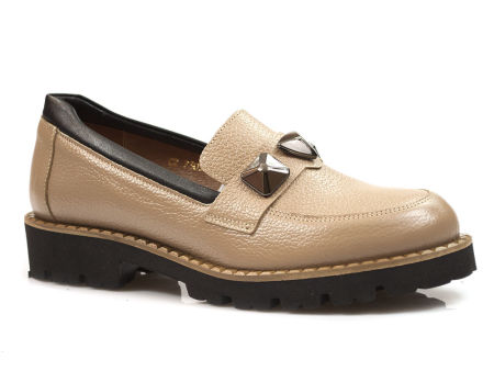 Beżowe półbuty mokasyny Gamis 7305