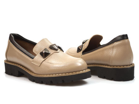 Beżowe półbuty mokasyny Gamis 7305