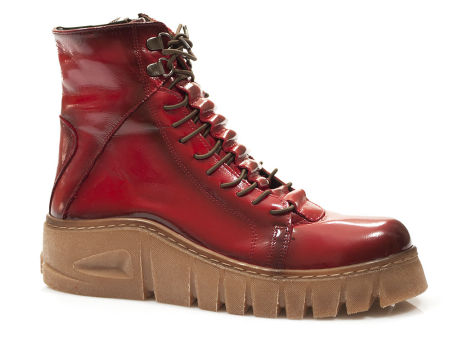 Czerwone lakierowane botki trzewiki Venezia G2351470K22 red
