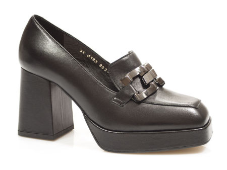 Czarne półbuty czółenka Kotyl 1121