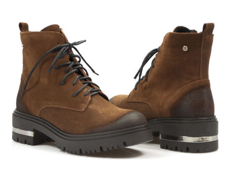 Brązowe botki trzewiki Lemar 60273 kasztan