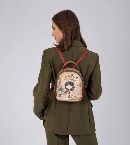 Plecak damski Anekke 38805-188 Peace & Love Camel