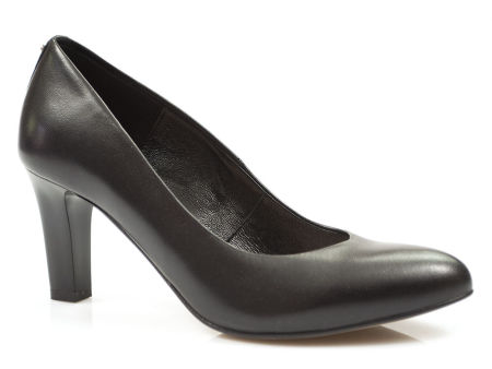 Czarne półbuty czółenka Kotyl 0883