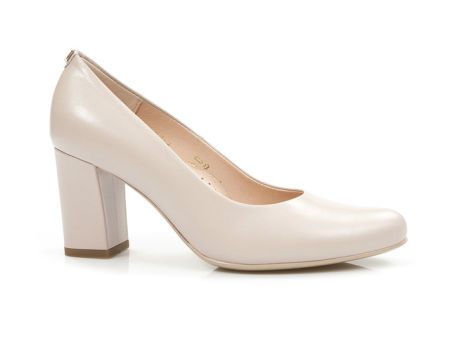 Pudrowe półbuty czółenka Sala 9214 698