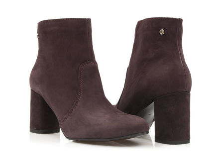 Botki na obcasie Lemar 60184 burgund