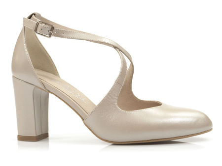 czółenka do ślubu tańca Kotyl 7080 perła beż