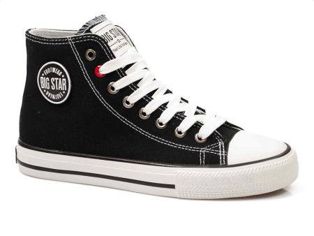trampki wysokie tekstylne Big Star NN274659 czarny