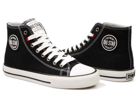 trampki wysokie tekstylne Big Star NN274659 czarny