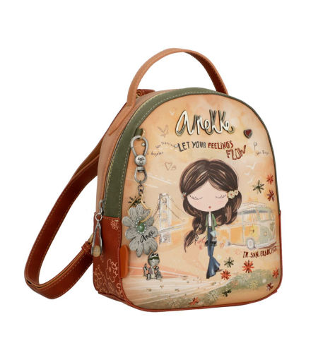 Plecak damski Anekke 38805-188 Peace & Love Camel